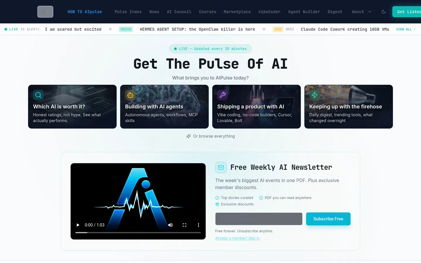 AIpulse.is — AI Intelligence Platform