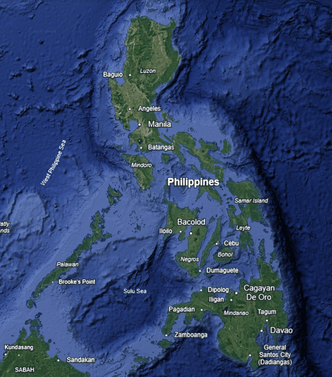 Map of the Philippines — Luzon, Visayas, Mindanao